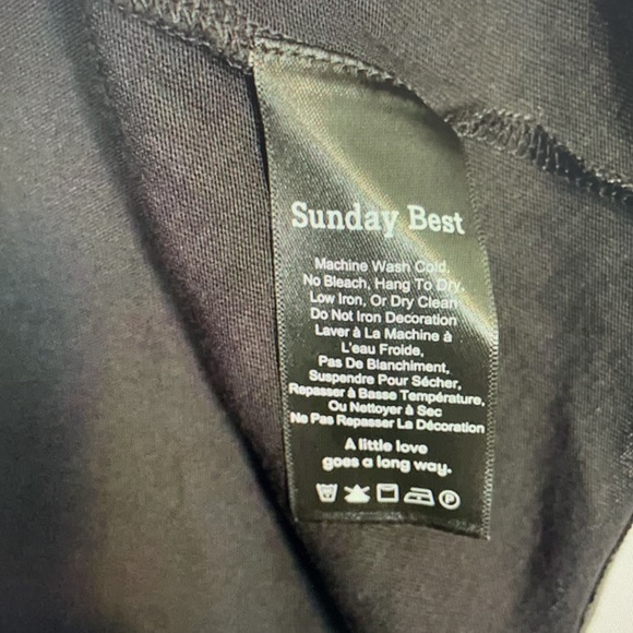 Black T-Shirt with Red Heart Patch - Picture 4 of 4